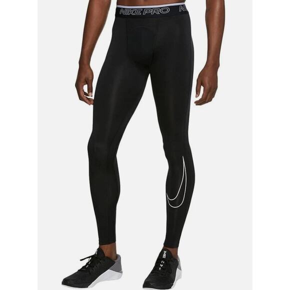 NWT Nike Pro Dri-Fit Men's Training Tights Black Size Medium - Picture 1 of 9